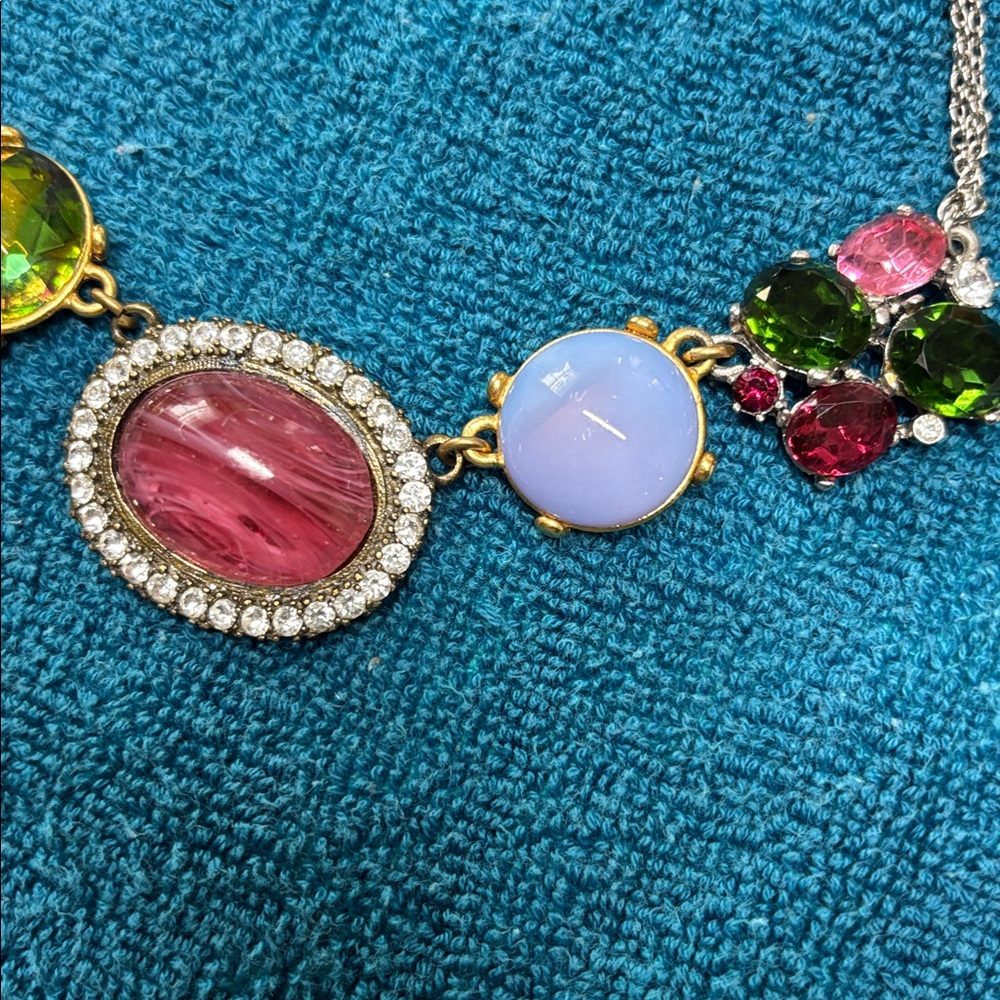 Multicolor Statement Necklace - image 3